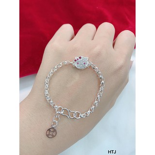 Bộ trang sức bạc mèo hello kitty cho bé