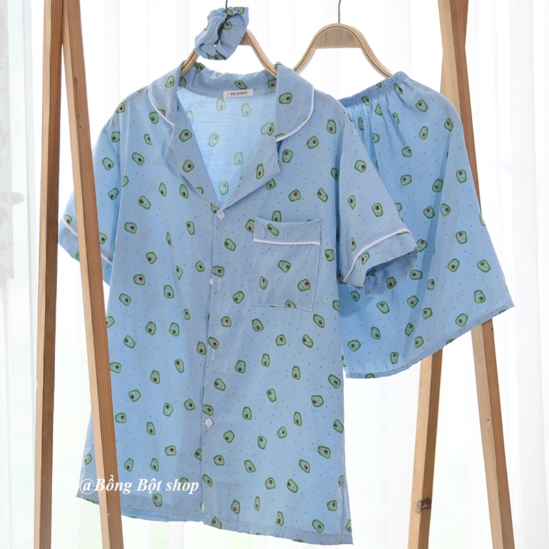 TẶNG KÈM SCRUCHIES BỘ ĐỒ NGỦ MẶC NHÀ ĐŨI HỌA TIẾT HOT HÈ 2022