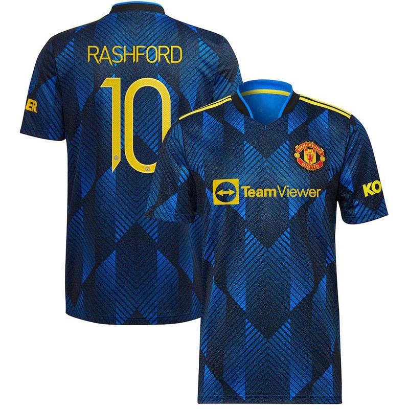 Mới 2021-2022 MUN F.C. Áo Thun Bóng Đá size Lớn Rashford Fernandes Pogba