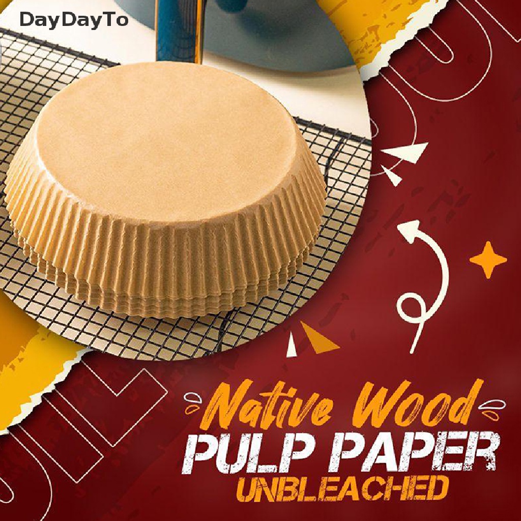 Set 50 Giấy Lót Nồi Chiên Không Dầu Chống Dính Sử Dụng Một Lần Hình Tròn 16cm