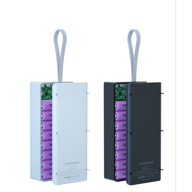 BỘ VỎ 16 PIN - T16 -BOX SẠC DỰ PHÒNG ĐIỆN THOẠI CHÂN LÒ XO DÙNG PIN 18650 KHÔNG PHẢI HÀN