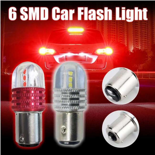 1 Đèn LED Đuôi Xe Máy 1157 Nhấp Nháy Đỏ dc12v Siêu Sáng