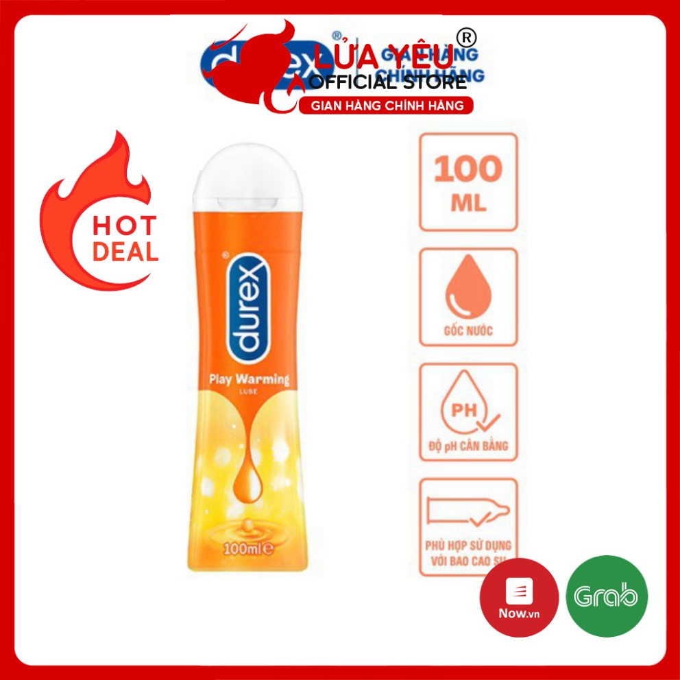 Gel bôi trơn tạo độ ẩm cao cấp Durex Play Warming - 100ml BCS LỬA YÊU