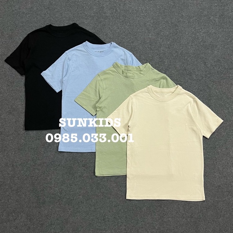Áo thun bé trai xuất xịn trơn dáng cơ bản