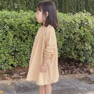 Váy chấm bi linen cho bé cực yêu V10