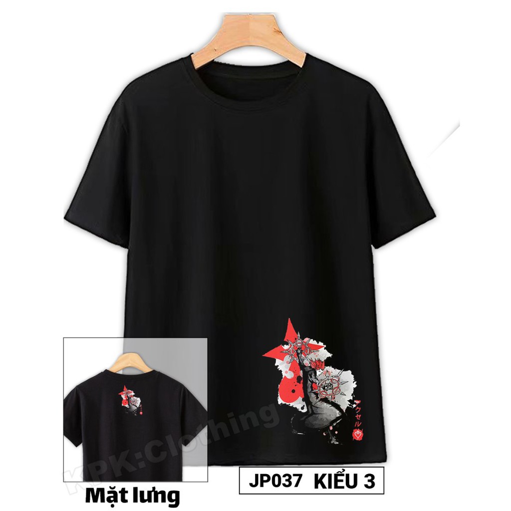 HOT- Áo Thun Cotton Style Nhật Kingdom Hearts 2 Unisex Nam Nữ Trắng Đen