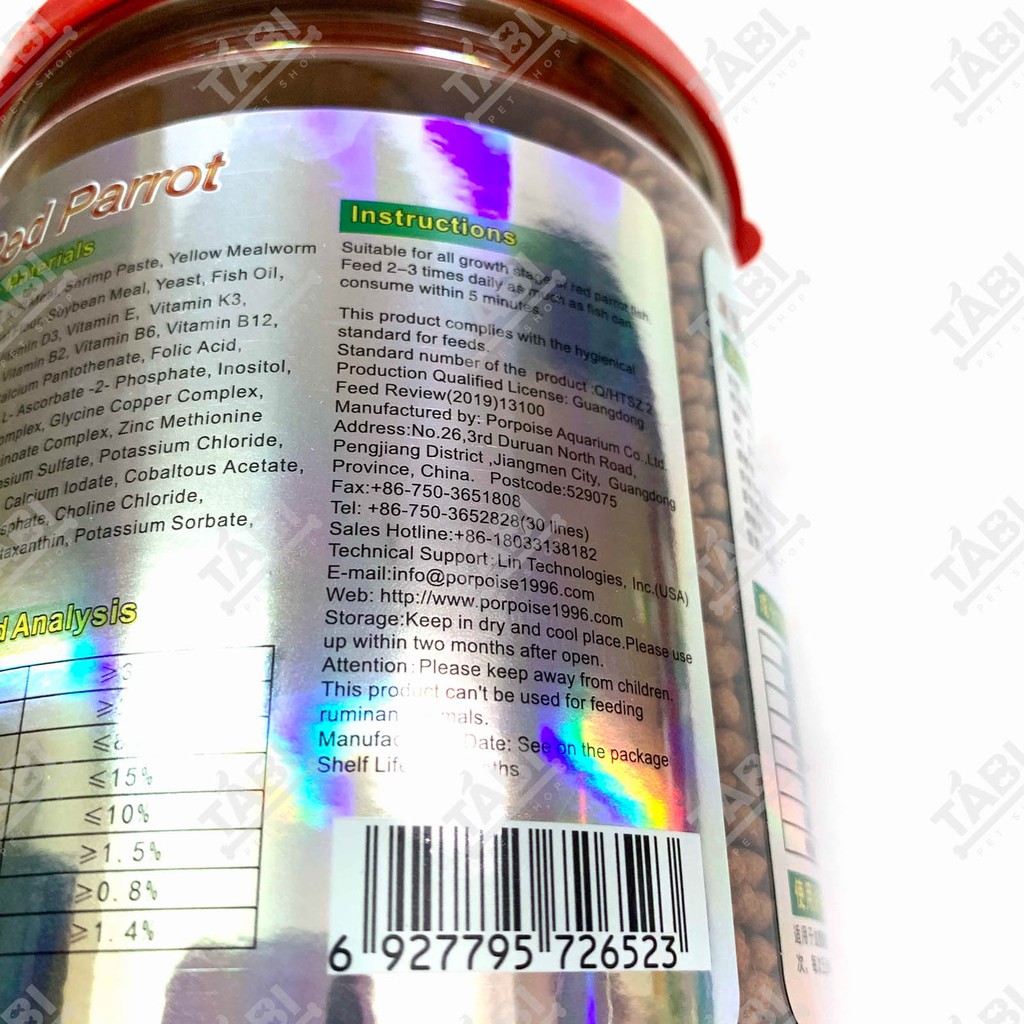 260G Thức Ăn Cá Hồng Két Hỗ Trợ Lên Màu.[HỒNG KÉT 240G]
