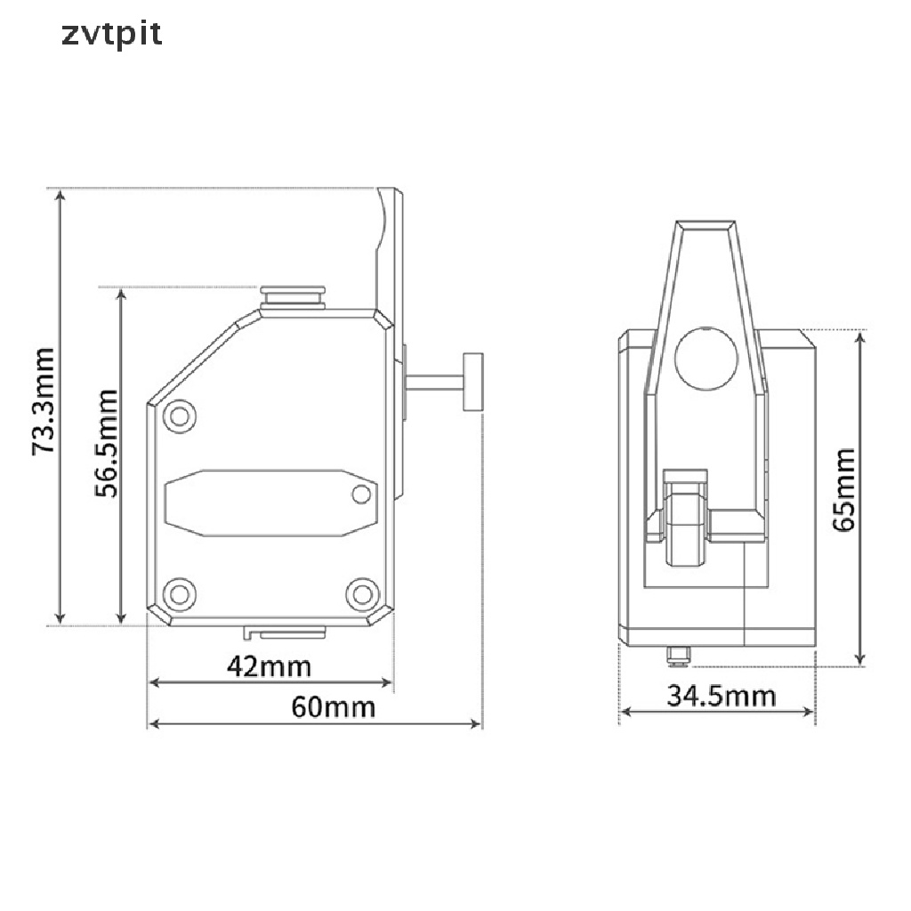 [ZVPT] 1pc 3D printer accessories parts BMG reduction extruder double gear feeding DSF