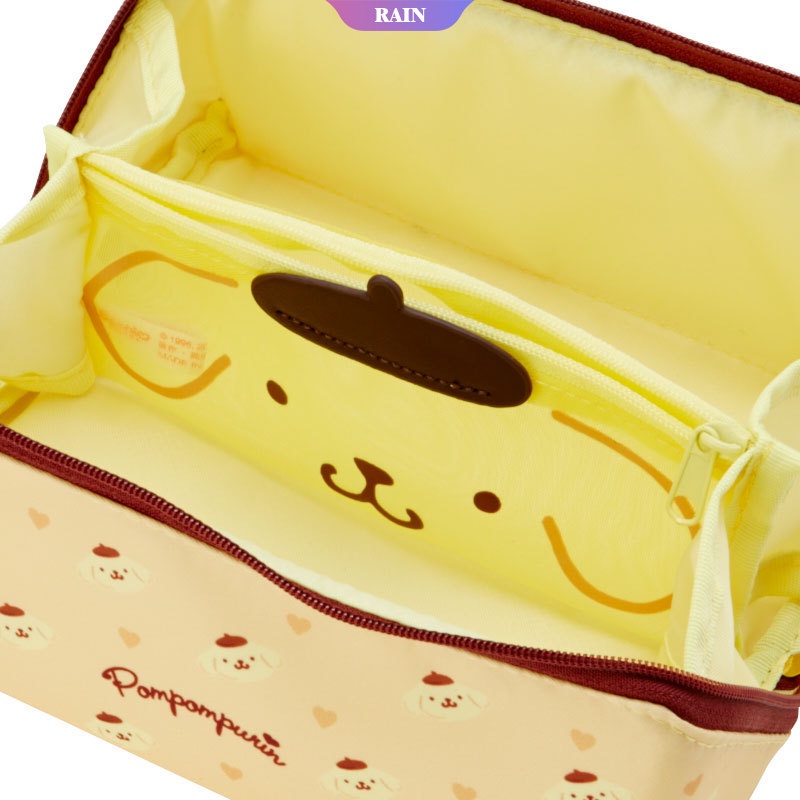 Túi Đựng Bút Chì / Mỹ Phẩm Có Khóa Kéo Chống Nước / Bụi Bẩn In Hoạt Hình Sanrio Hello Kitty Pom Purin Dễ Thương Cho Học Sinh
