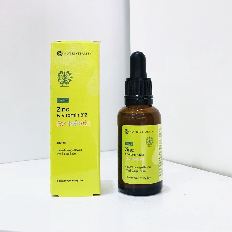 Kẽm giọt ZINC + Vitamin B12 Nutrivitality giảm biếng ăn, quấy khóc