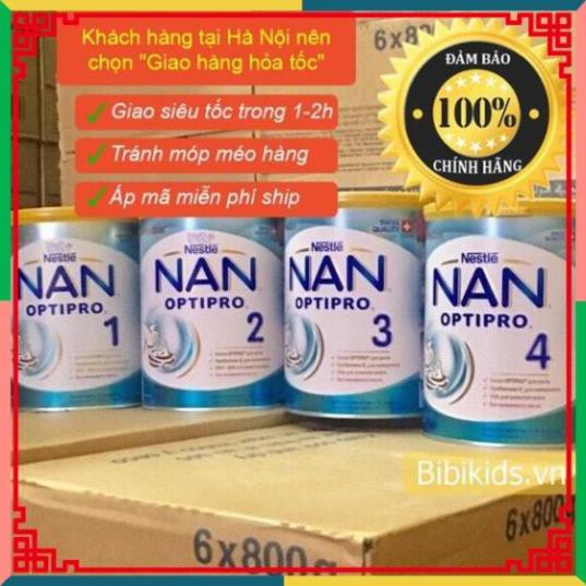 ( Vubaotram763 ) [Đóng thùng carton + chèn xốp] Sữa Nan Nga đủ số 1,2,3,4 800g ( CC2016 )