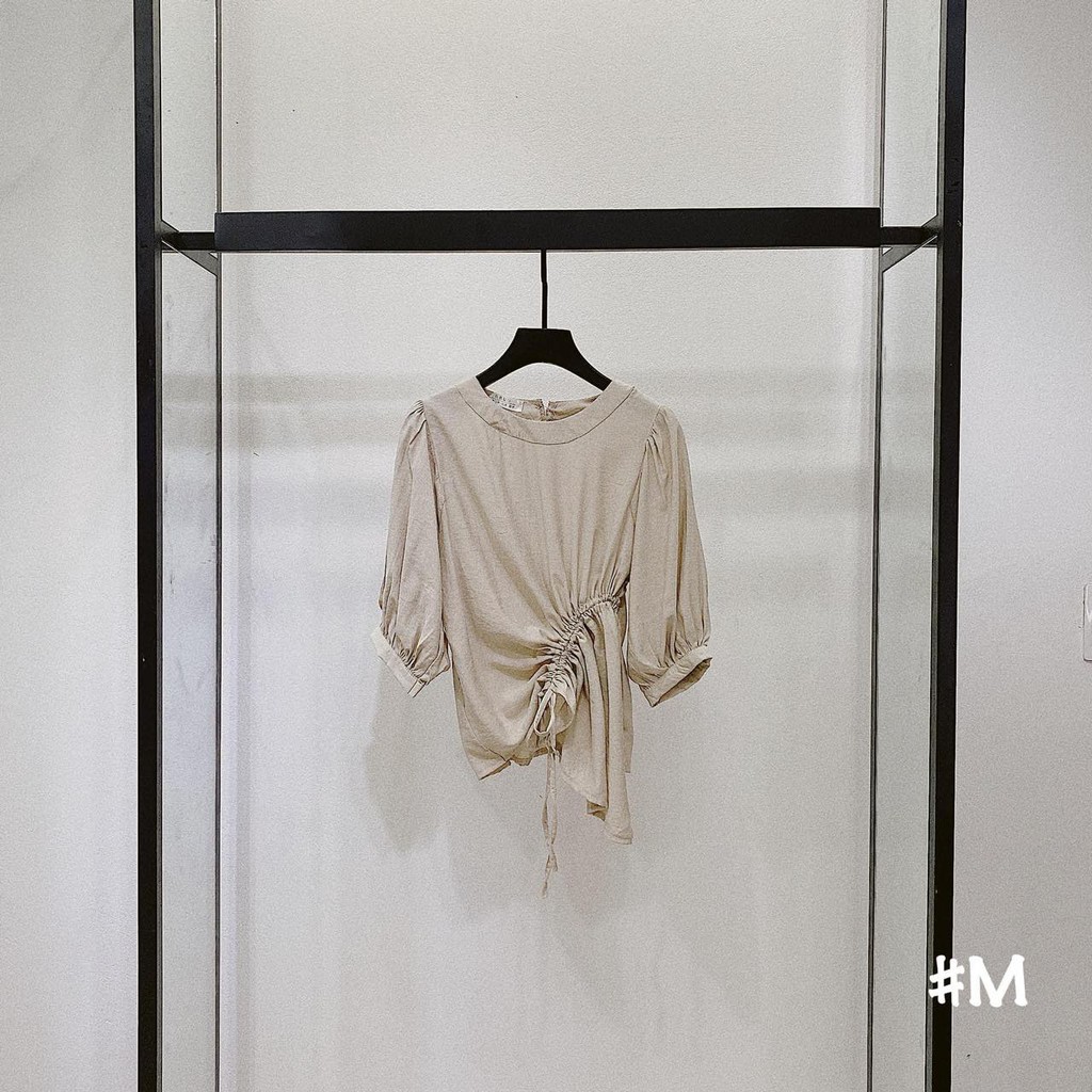 Set Áo Kiểu Dúm Eo Chân Váy Nữ [FREESHIP] 🌸 Bộ thun trơn áo tay bồng dây nơ kèm đầm xòe thô mềm vintage ulzzang HOT 🌸 | BigBuy360 - bigbuy360.vn