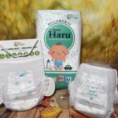 Tã/Bỉm HARU xuất Nhật M50/L50/XL50/2XL50/3XL50/4XL42/5XL42/6XL42