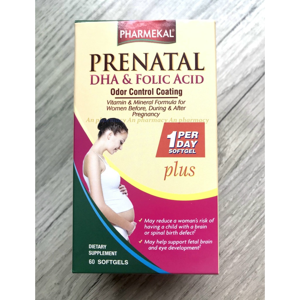 (Chính hãng) Viên uống bổ bầu Prenatal DHA &amp; Folic Acid Pharmekal