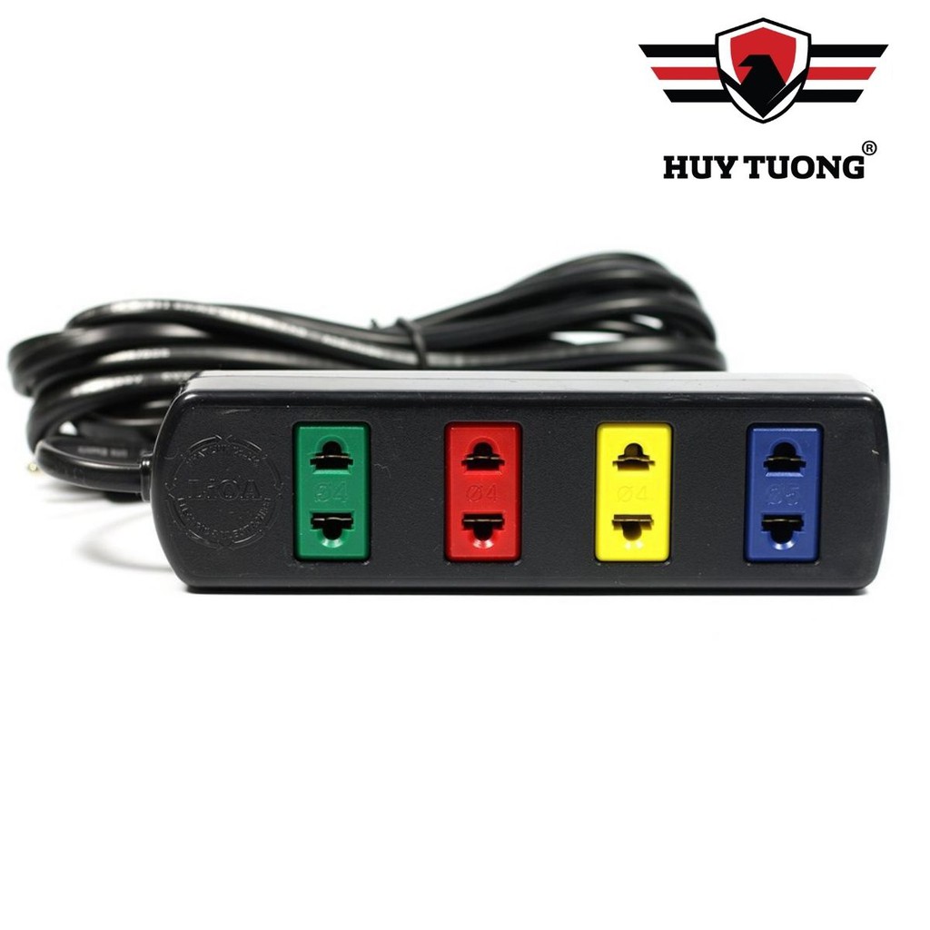Ổ cắm điện LIOA 4 lỗ có công tắc, dây dài 3m/5m công suất tối đa 1000W