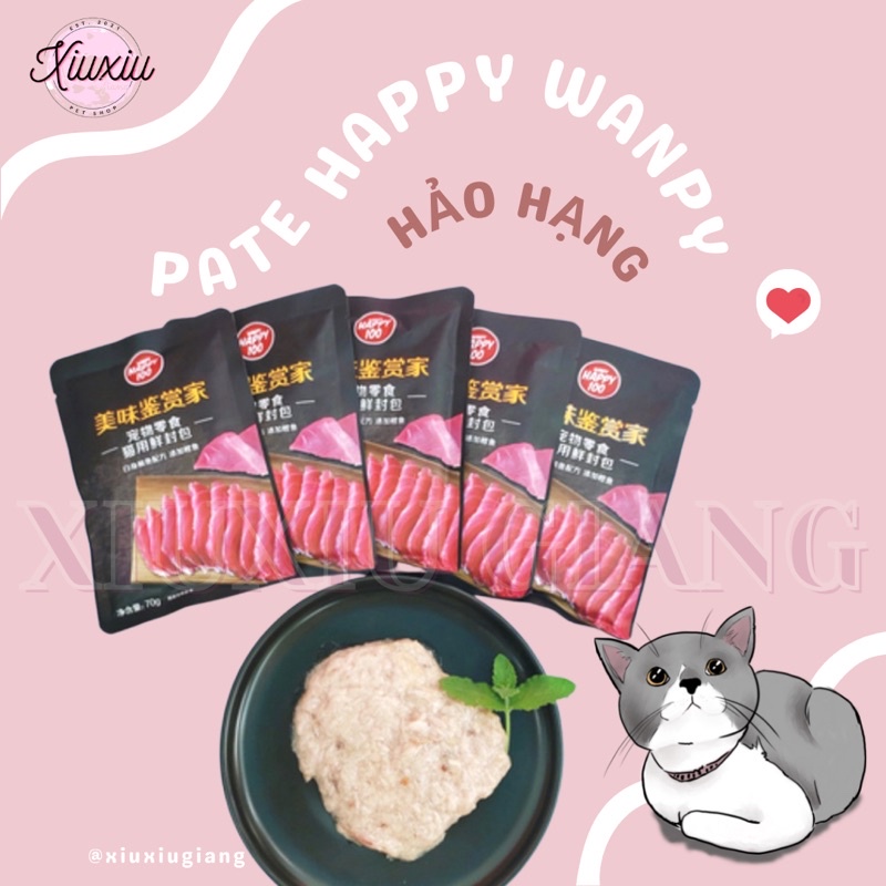 Pate Wanpy Happy 100 Cho Mèo Vị Hảo Hạng 70gr - Xiuxiu Giang thumbnail