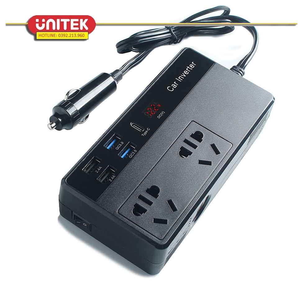 Bộ Chuyển Đổi Nguồn Điện DC 12V Sang AC 110V/220V 150W  Hỗ Trợ Cổng Type-C M2012