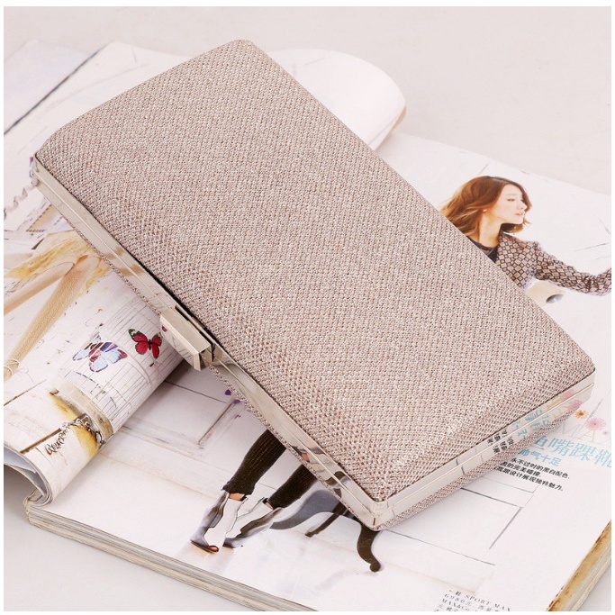 Ví Clutch Cầm Tay Ánh Kim Lấp Lánh Siêu Sang