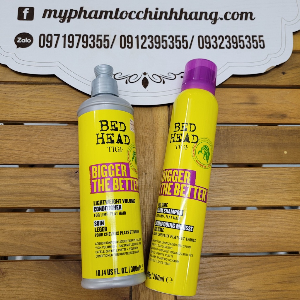 Dầu gội xả Tigi Bedhead Bigger the better tạo phồng 200ml - 300ml