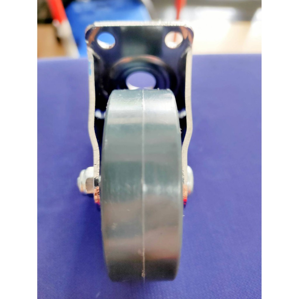 Bánh xe đẩy cao su tổng hợp xám tải nhẹ càng cố định - 50-65-75mm - Happy Move Thái Lan