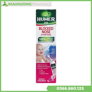 Dung Dịch xịt mũi trẻ em Humer 050 Blocked Nose Hypertonic Children