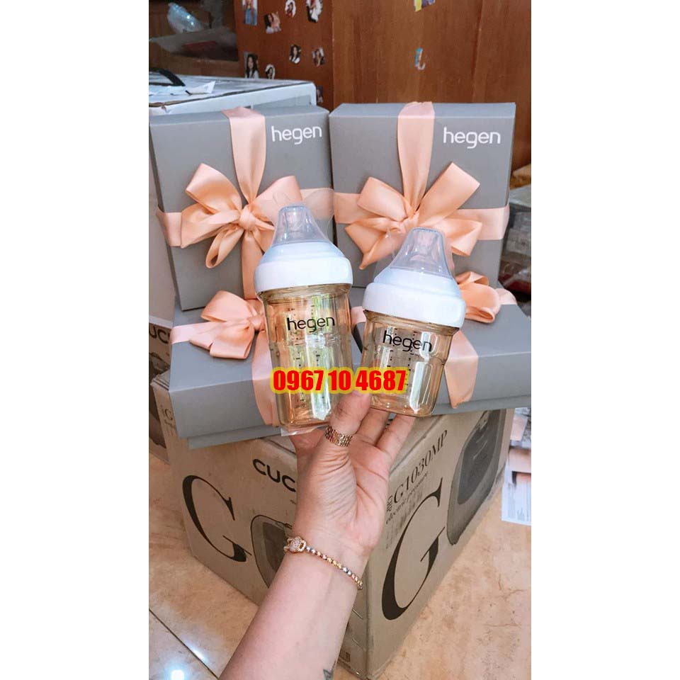 Bình Sữa Hegen Chính Hãng 60/150/240/330 ML Nhập Khẩu Singapore Cho Bé Sơ Sinh Đến 9 Tháng Tuổi