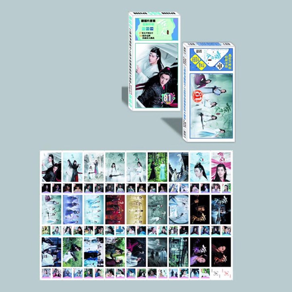 Postcard Trần tình lệnh ma đạo tổ sư bản poker 81 hộp ảnh bộ ảnh có ảnh dán sticker lomo bưu thiếp