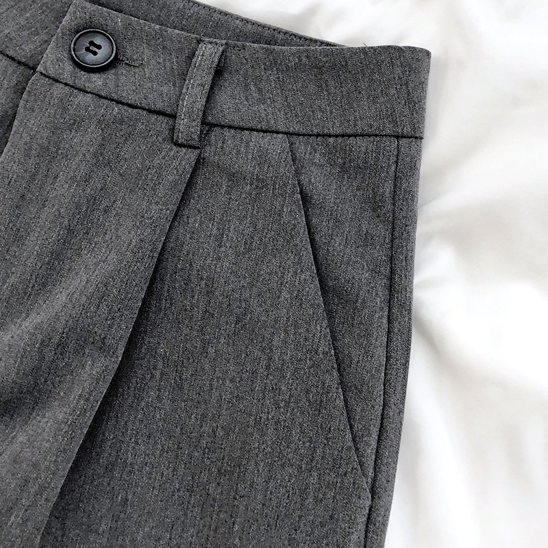 Quần vải ống suông cạp cao ống rộng phong cách Hàn Quốc cực thời trang style sành điệu