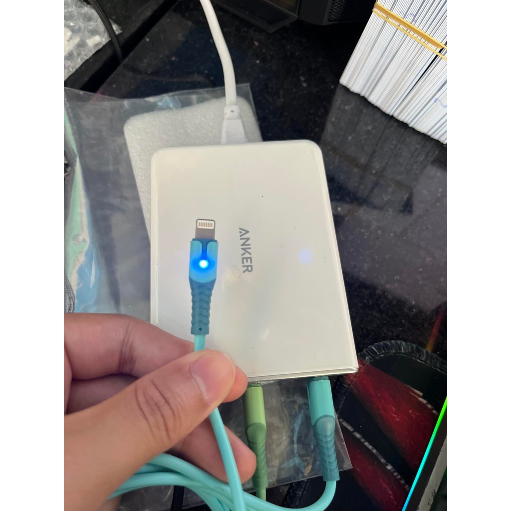 Dây Cáp Sạc Linghtning LED Vỏ Silicon Dẻo dùng cho IP5/6/6s/6sPlus/7/8/7Plus/8Plus/X/Xsmax