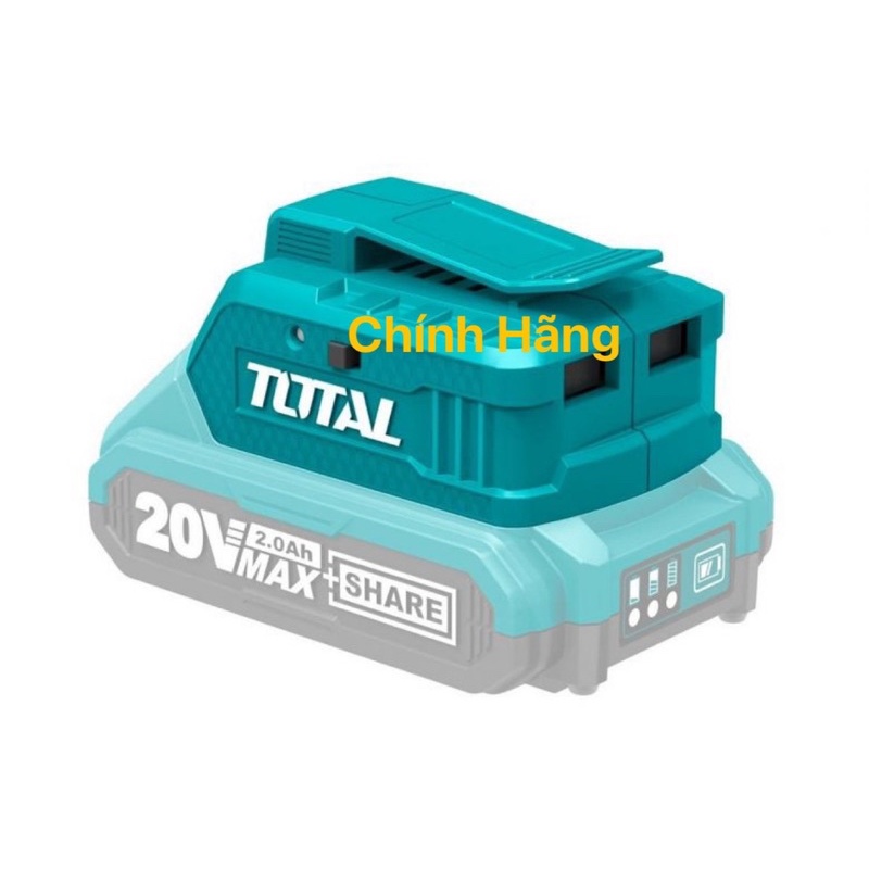 TOTAL Sạc USB Lithium 20V TUCLI2001 (Cam kết Chính Hãng 100%)