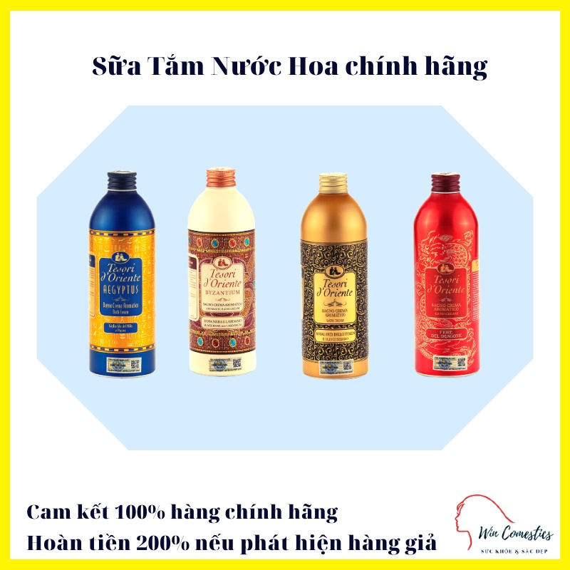 Sữa Tắm Nước Hoa Tesori D’Oriente Hỗ Trợ Chống Lão Hóa Và Thư Giãn Cho Da 15 Mùi Hương Size 500ml