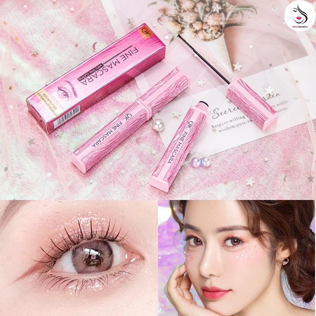 Fine Mascara QIC Vỏ Hồng Lấp Lánh Đầu Nhỏ