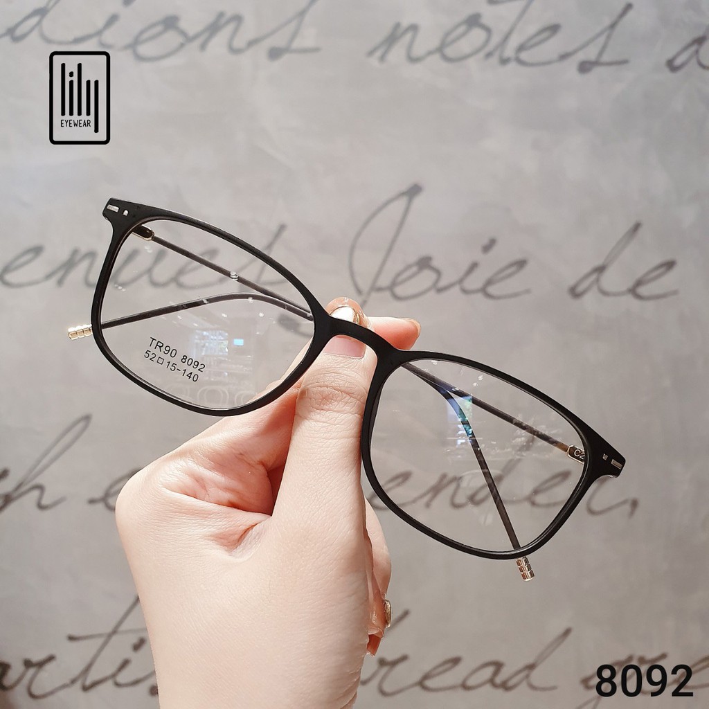  Gọng kính cận Lilyeyewear nam nữ, kiểu dáng mắt vuông, đa dạng màu sắc - 8092