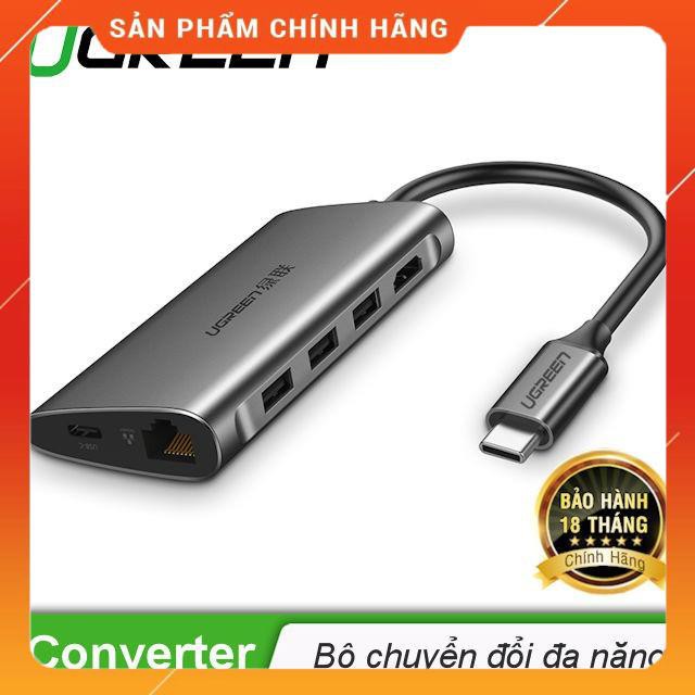 Bộ chuyển đổi USBC sang USB3.0+HDMI+RJ45+SD&amp;TF UGREEN dailyphukien