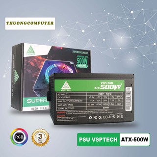 [Chính Hãng] Nguồn VSP Công Suất Thực 500W Led RGB Full Box - Kèm Dây Nguồn Bảo Hành 36 Tháng