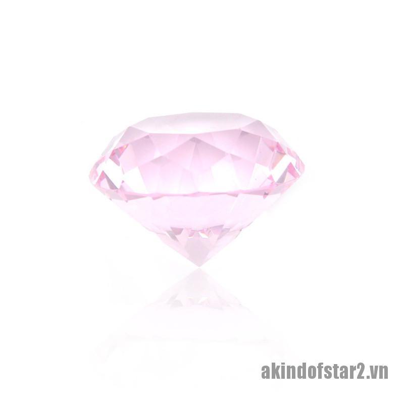 Khối pha lê thủy tinh hình viên kim cương 30mm dùng trang trí tiệc cưới