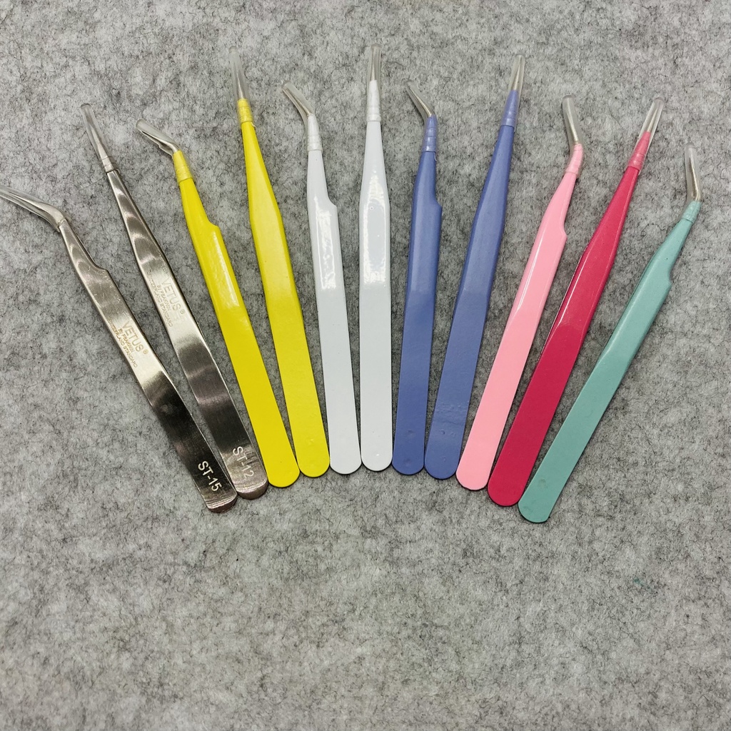 Nhíp tách cong hồng, nhíp tách mi_dụng cụ mi_Huy Hoàng Mi