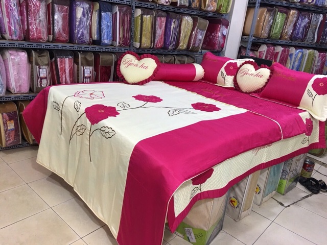 Bộ chăn ga cotton satin hàn quốc!!