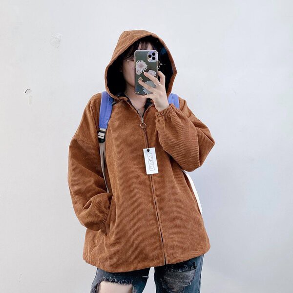 Áo Khoác Nhung Tăm ULZZA 2 Lớp | Áo Khoác Thời Trang Nữ | Form Rộng Freesize | Phong Cách Hàn Quốc | BigBuy360 - bigbuy360.vn