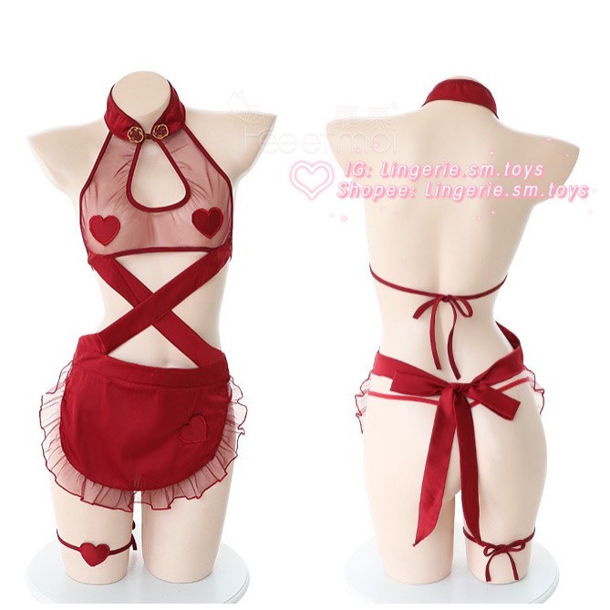 Sườn Xám Voan Trái Tim Siêu Nhỏ Gợi Cảm - Cosplay Trung Hoa Sexy | BigBuy360 - bigbuy360.vn