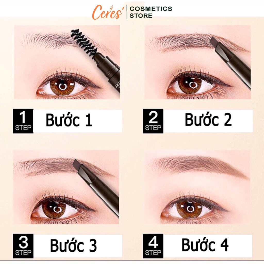 Chì Kè Mày Lameila - Bút Kẻ Lông Mày 2 Đầu Double Effect Không Thấm Nước | BigBuy360 - bigbuy360.vn