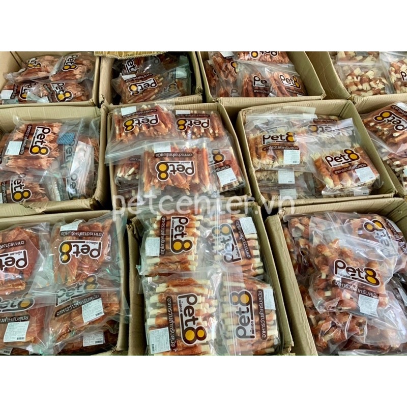 🇹🇭 Gà Sấy Nguyên Chất Snack PET8 Xương Thưởng Cho Chó Mèo Gói Lớn 350-400g