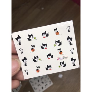 (13)Stick dán săm nước hoạt hình Mèo