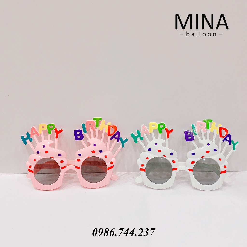 Kính mắt Happy Birthday dễ thương đạo cụ chụp sinh nhật, party