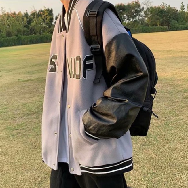 Áo khoác bóng chày dài tay thời trang năng động cho nam nữ