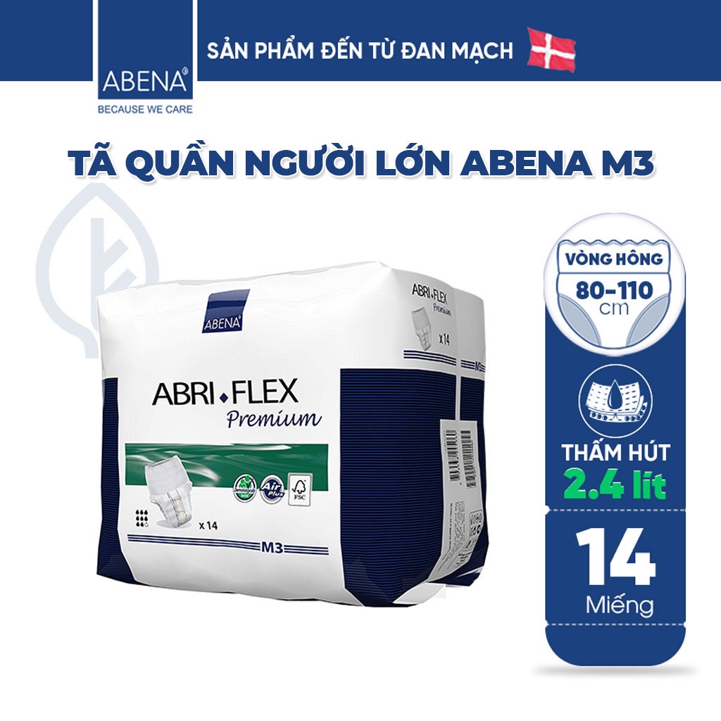 Bỉm tã quần người lớn thấm hút 2.4 lít Abena Abri Flex M3