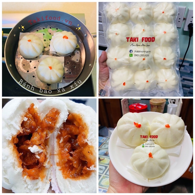 BÁNH BAO XÁ XÍU {Takifood}set 12 cái