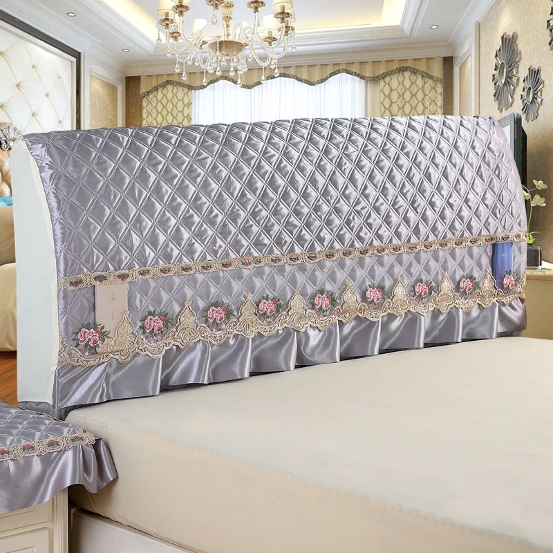 Vỏ Bọc Đầu Giường Chất Liệu Nỉ Dày Dặn Chống Bụi Bảo Vệ Toàn Diện