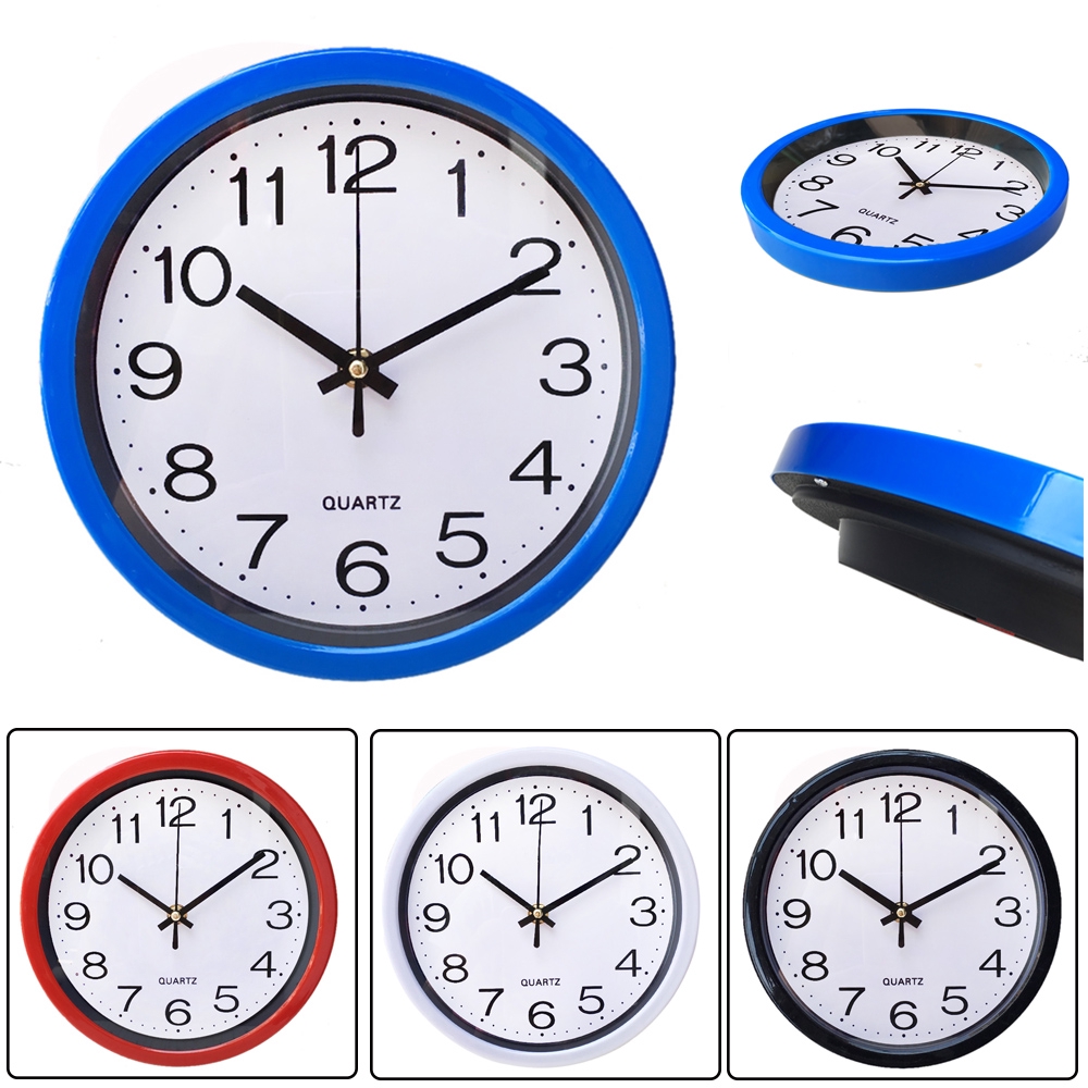 KRNY 1 PC Round Modern Bedroom Kitchen Home Decor  Wall Clock