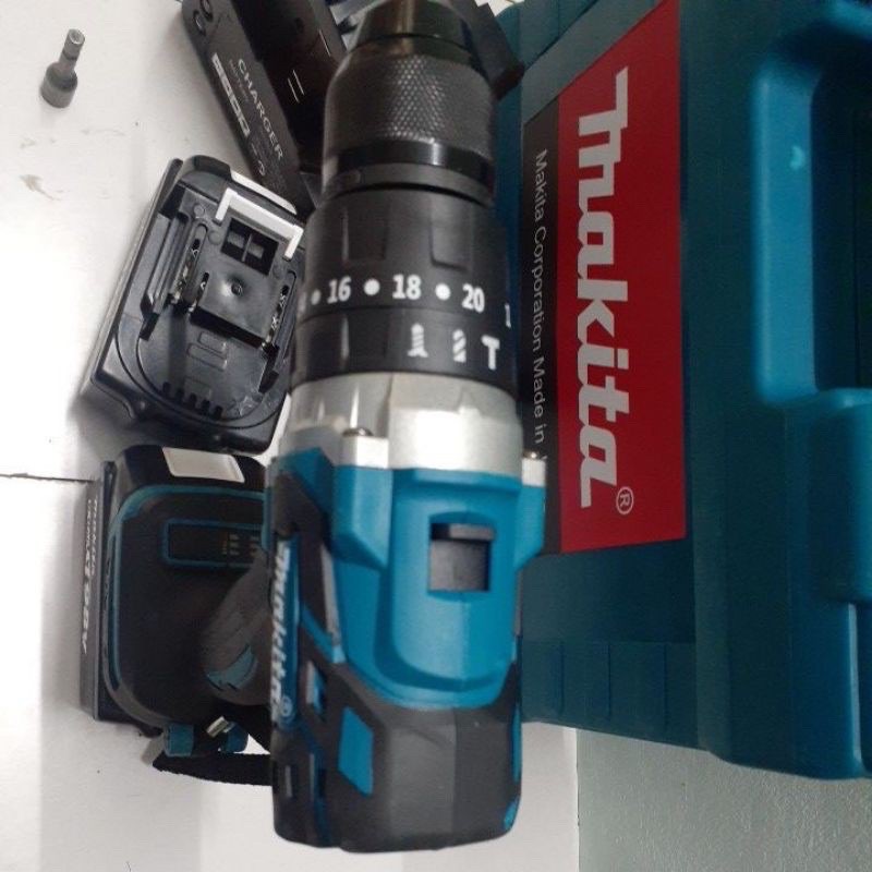 máy khoan không than makita 198v đầu autolook 13mm.bắt vít,tôn,khoang. Tặng bộ phụ kiện 24 chi tiết